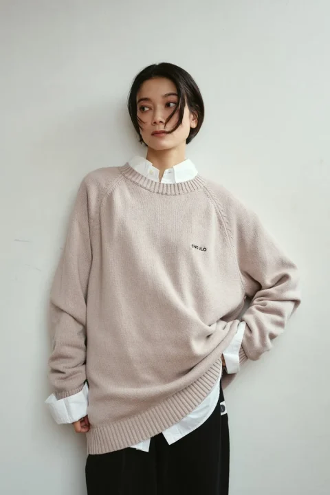 Slub Crew Neck Knit