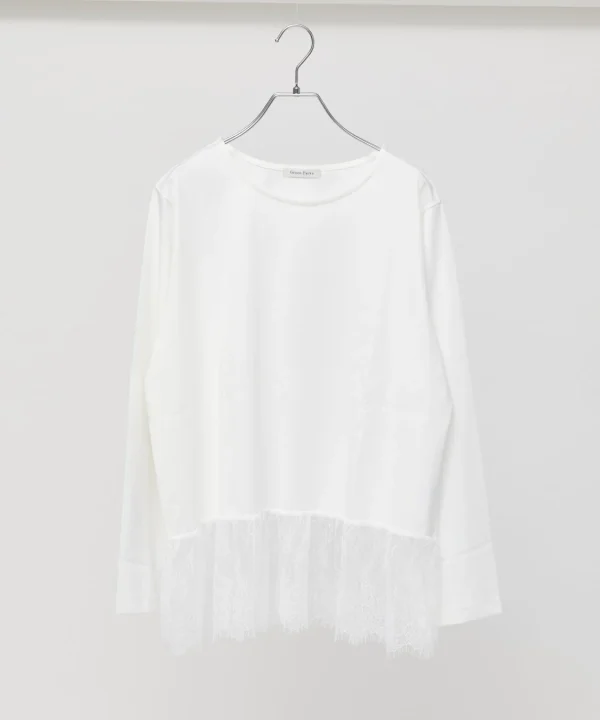 裾フレアレースドッキングインナー Off White