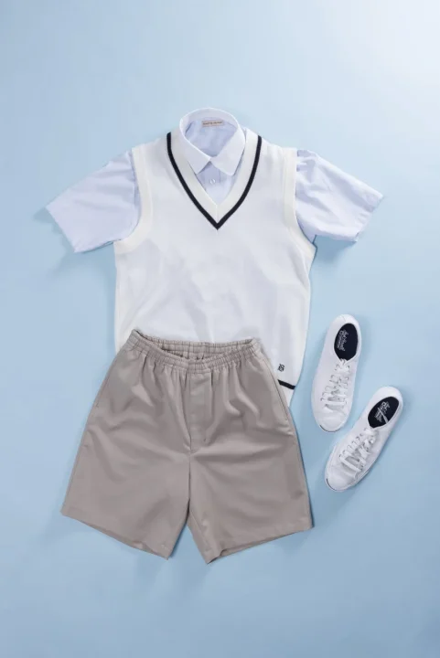 夏服コーディネート例(ハーフパンツ)