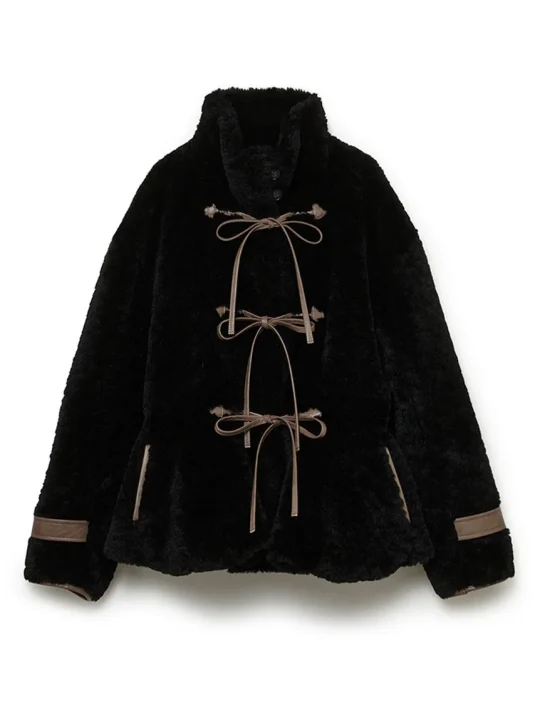 Boa Fur Peplum Jacket (BLK)