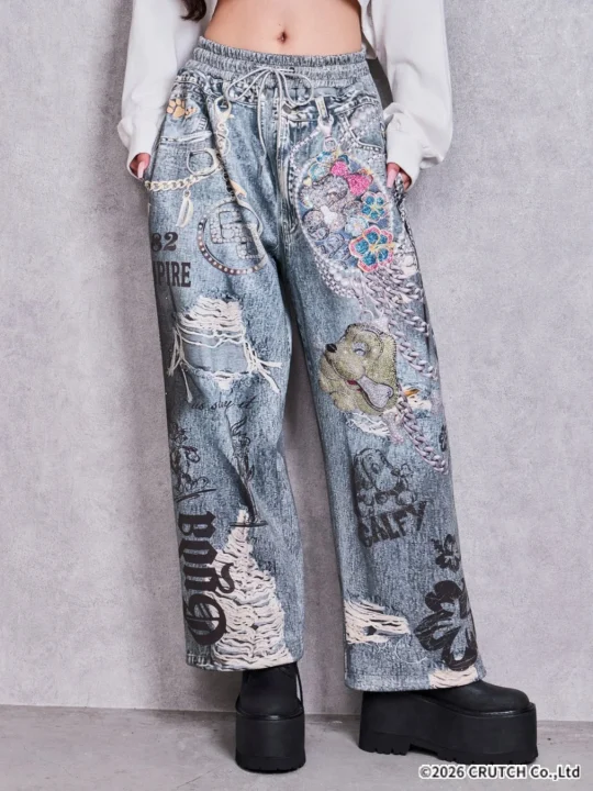 GYDA×GALFY GalDA graphic denim like パンツ
