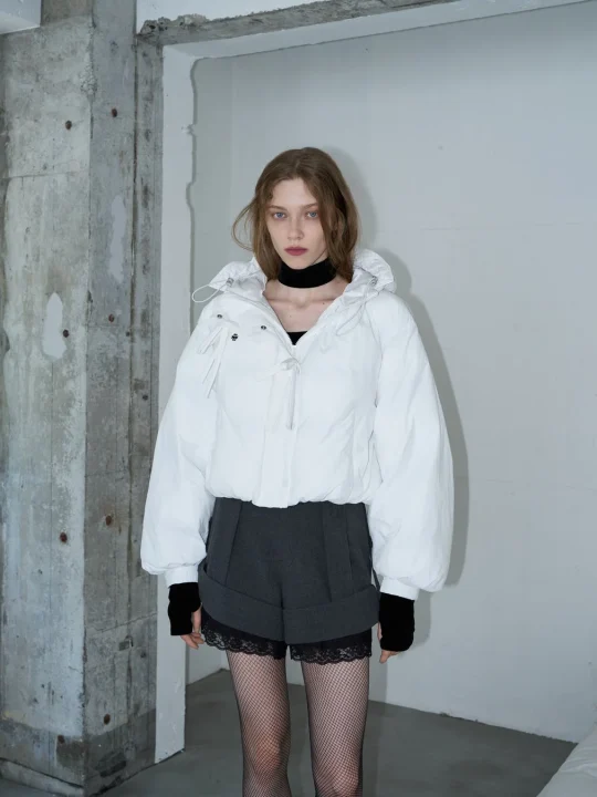 Balloon Short Puffer Jacket (WHT)