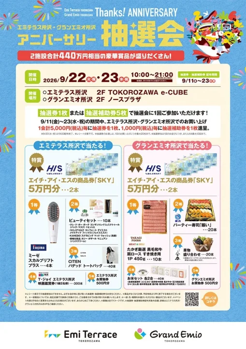サンクス・アニバーサリー抽選会