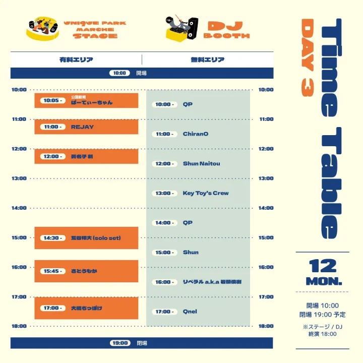 Time Table DAY 3
