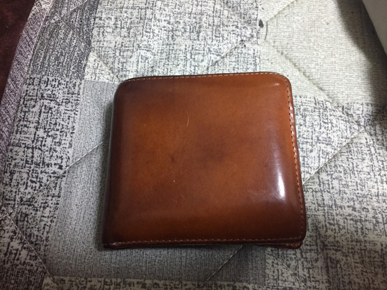 【画像うｐ】ワイの無印で買ったヌメ革財布、５年経ち成熟するｗｗｗｗ